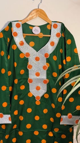 جلابيه نسائيه رمضانيه اخضر ( سمول - لارج )