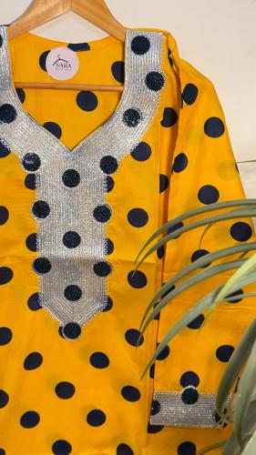 جلابيه نسائيه رمضانيه برتقالي نيلي