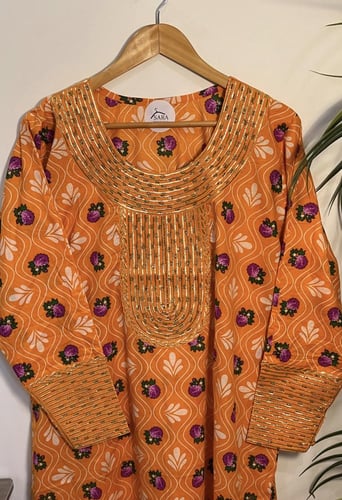 مخور نسائي شالكي برتقالي ( سمول - لارج -اكس لارج -...