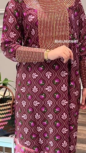 مخور نسائي شالكي عنابي ( S - XL- XXL)