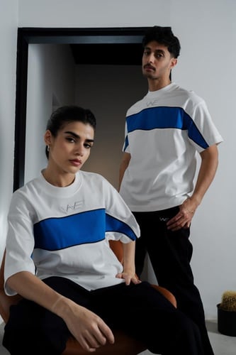تيشيرت أبيض - White Divide T-Shirt