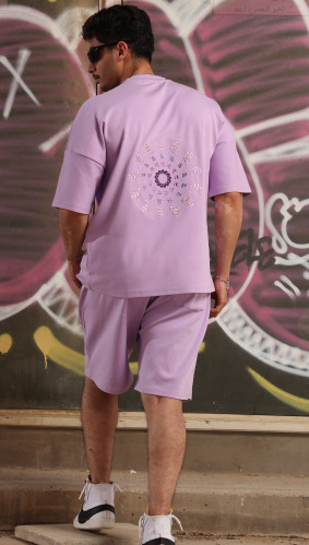 طقم بنفسجي مع شورت - Purple Shorts Set