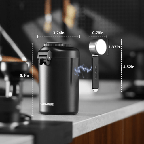 حافظة قهوة MHW-3BOMBER مع مراقب رطوبة - أسود 250 ج...