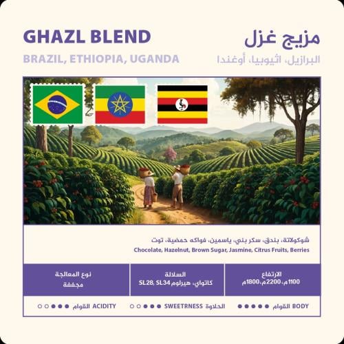 قهوة نهج مزيج غزْل مجففة