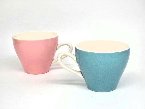 كوب سراميك لون ازرق فاتح او وردي حجم 150 مل صناعة...