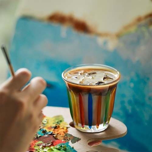 كوب قهوة زجاجي من MHW-3BOMBER ملون - 130 مل