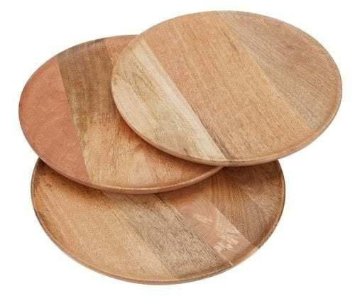 صحن تقديم خشبي مقاس 30 سم صناعة هندية (حبة)