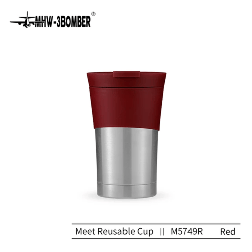 كوب قهوة بغطاء من MHW-3BOMBER سعة 330 مل