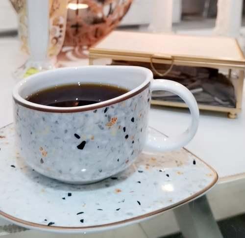 كوب قهوة سيراميك مع صحن 220 مل