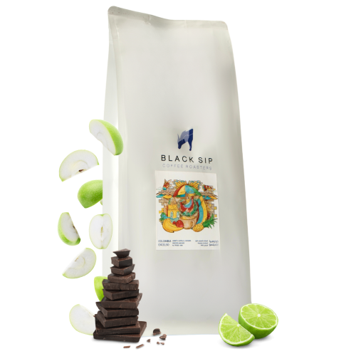 1 كيلو قهوة رشفة سوداء اكسيلسو كولومبيا مغسولة