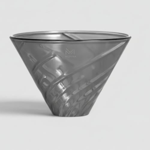 قمع تقطير V60 زجاجي بتصميم حلزوني من MUVNA