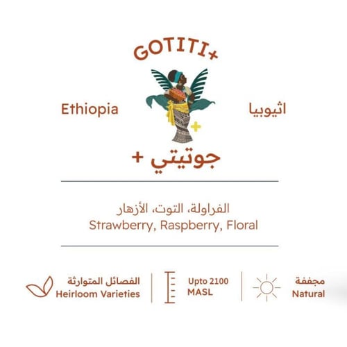 1 كيلو قهوة بيت التحميص جوتيتي بلس اثيوبيا مجففة