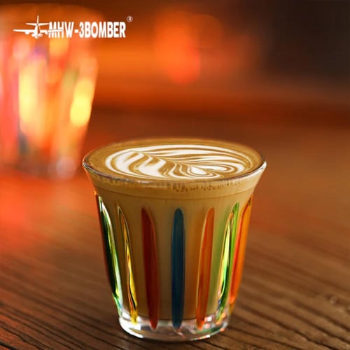 كوب قهوة زجاجي من MHW-3BOMBER ملون - 130 مل