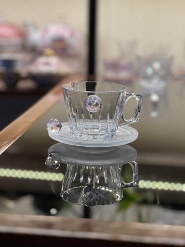 طقم كاسات كرستال روز