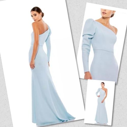 Dress off shoulder sleeve brand Mac Duggal
