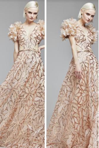 Rose gold dress ANEL TASHE