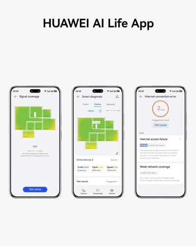 موزع هواوي نظام واي فاي ميش 3 بلس (AX3000) mesh 3+...