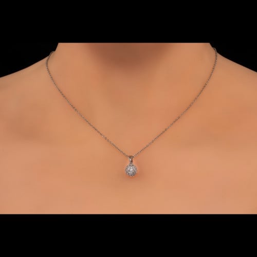 سلسال زركون فضي ناعم