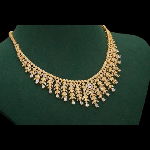 طقم زركون ذهبي