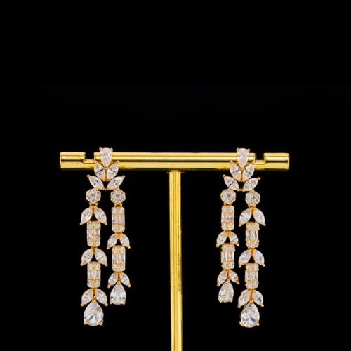 طقم زركون ذهبي