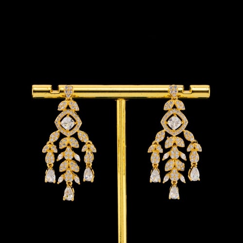 طقم زركون ذهبي