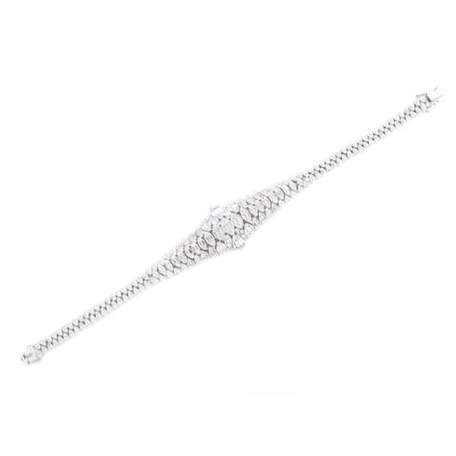 طقم زركون فضي فاخر