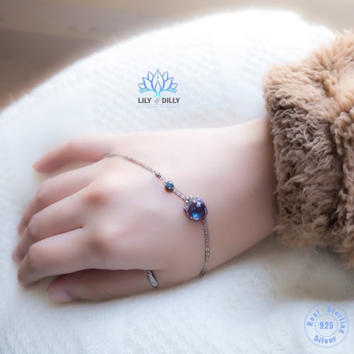 اسوارة تولين - فضة كريستال بنفسجي