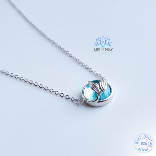 عقد مارين - فضة كريستال بحري