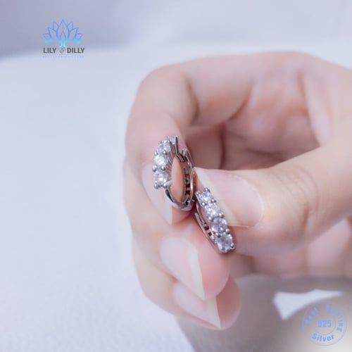 أقراط غرام فضة - فصوص زركون