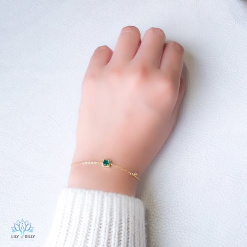 اسوارة زمردة-فضة خالصة