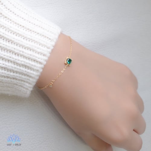 اسوارة زمردة-فضة خالصة