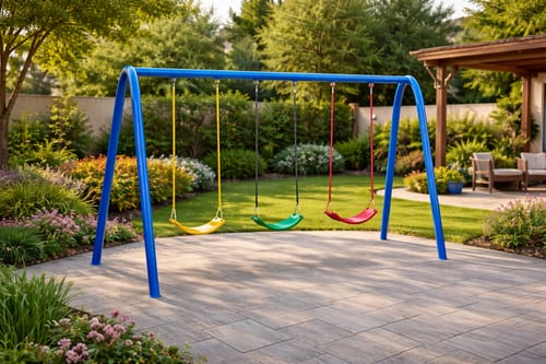 مرجيحة ثلاثية للأطفال 3 مقاعد خارجية