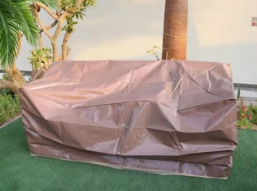 طقم جلسة خارجية خشب للحديقة 7 أشخاص مع طاولة