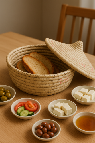 مطبقية خوص تراثية بغطاء