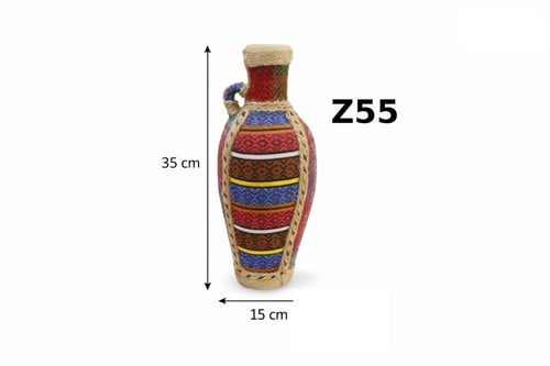 فازة فخار سدو تراثية ملونة للديكور
