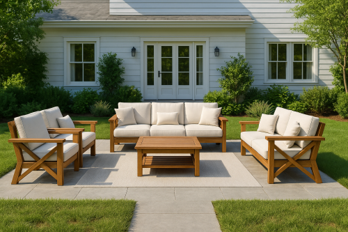 طقم كراسي خشب 7 أشخاص