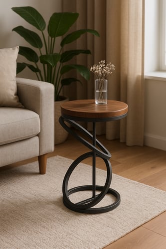 طاولة خدمة حلقتين