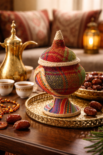 تمرية فخار قماش بغطاء