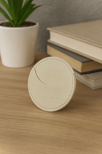 حامل هدايا جلد دائري بجيب