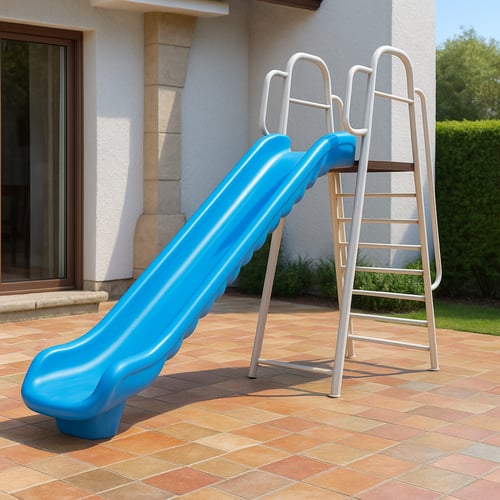 زحليقة أطفال خارجية بسلم معدني