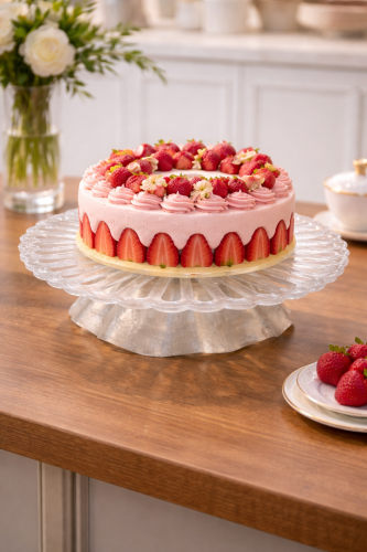 ستاند كيك دائري بحافة متموجة