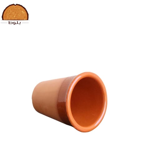 كوب فخار مطلي بلونين