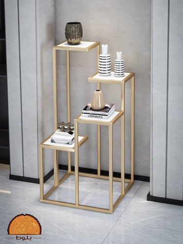 ستاند نباتات وديكور ثلاث مستويات بتصميم مودرن