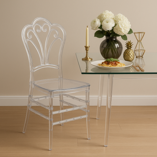 كرسي أكريليك شفاف بتصميم فاخر