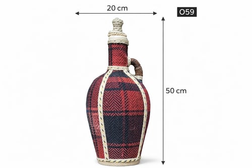 ترمس ماء تراثي مغلف بقماش سدو بتصميم تراثي