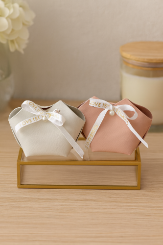 علبة توزيعات جلدية فاخرة للمناسبات