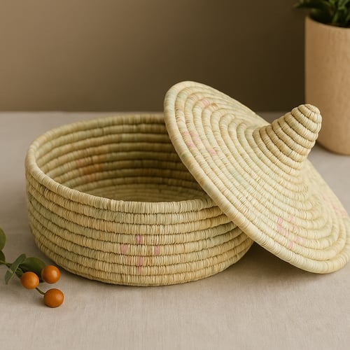 مطبقية خوص تراثية بغطاء