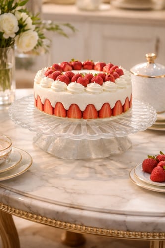 ستاند كيك دائري بحافة متموجة