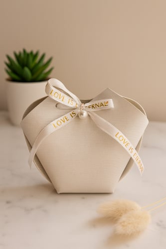 علبة توزيعات جلدية فاخرة للمناسبات