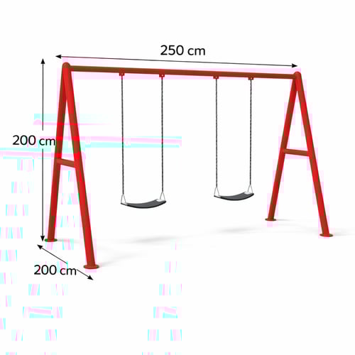 مرجيحة ثنائية للأطفال مقعدين خارجية